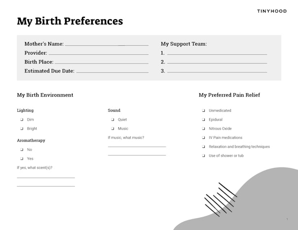 My Birth Preferences Preview Image