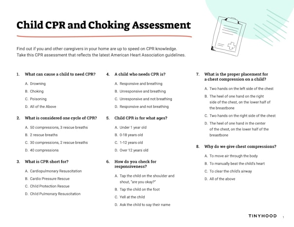 Child CPR and Choking Assessment Preview Image