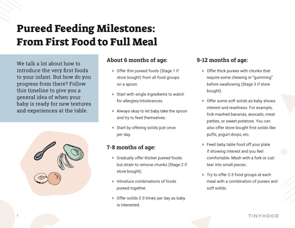 Pureed Foods Feeding Milestones Preview Image