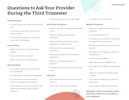 What to ask your Provider in the Third Trimester Preview Image