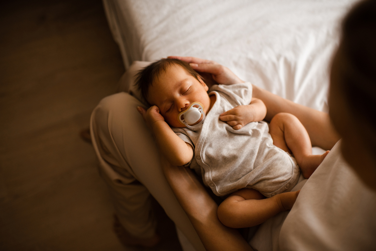 Sleeping newborn baby 
