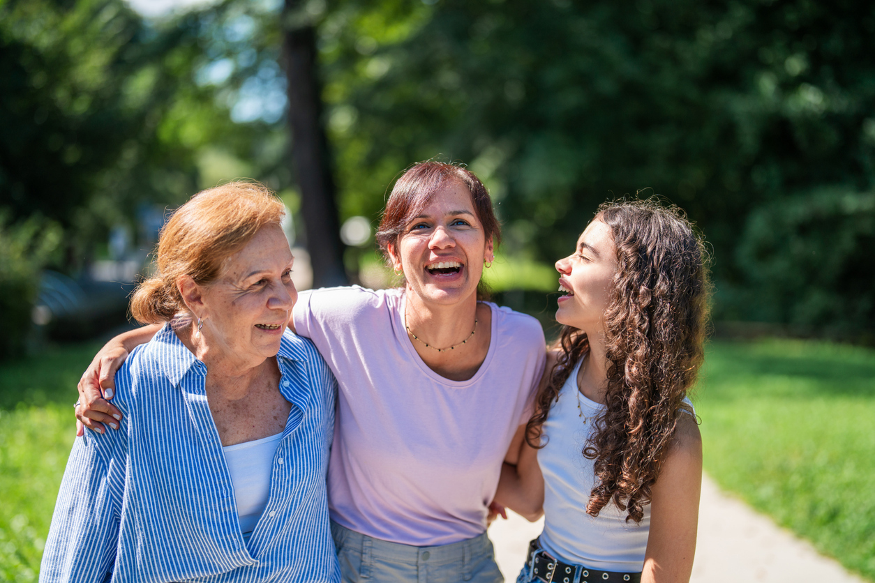Woman with daughter and mother 