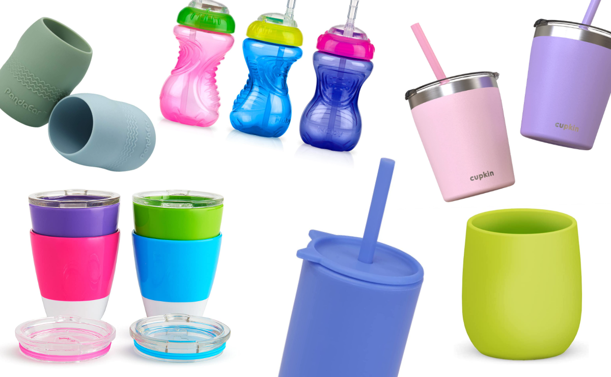 Toddler cups of various colors